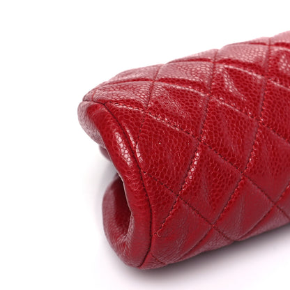 Chanel Caviar Quilted Timeless Clutch Red 8 of 9