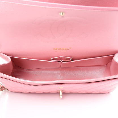 Chanel Iridescent Caviar Quilted Jumbo Double Flap Rose Pink 5 of 10
