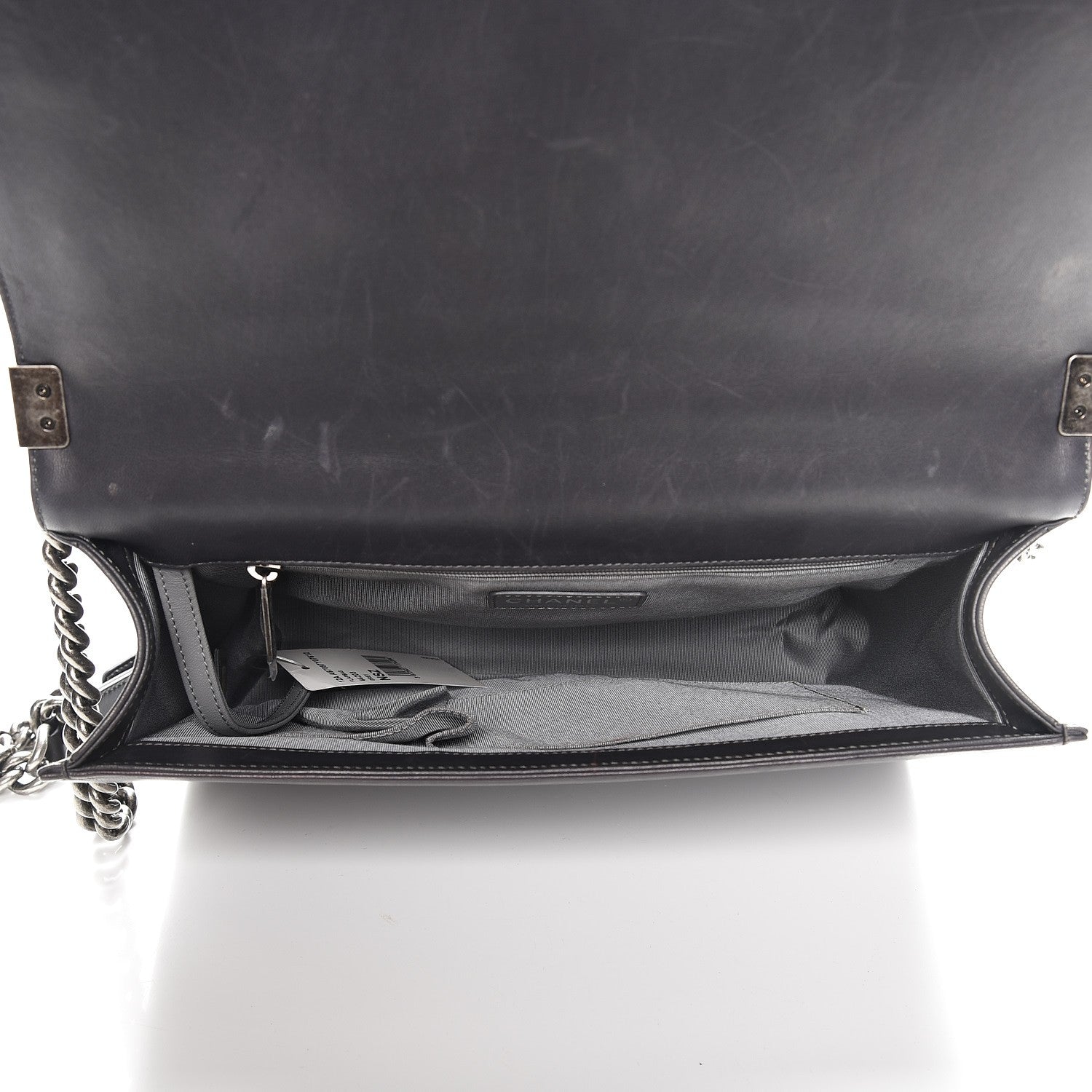Chanel Lambskin Quilted Large Boy Flap Grey 5 of 11