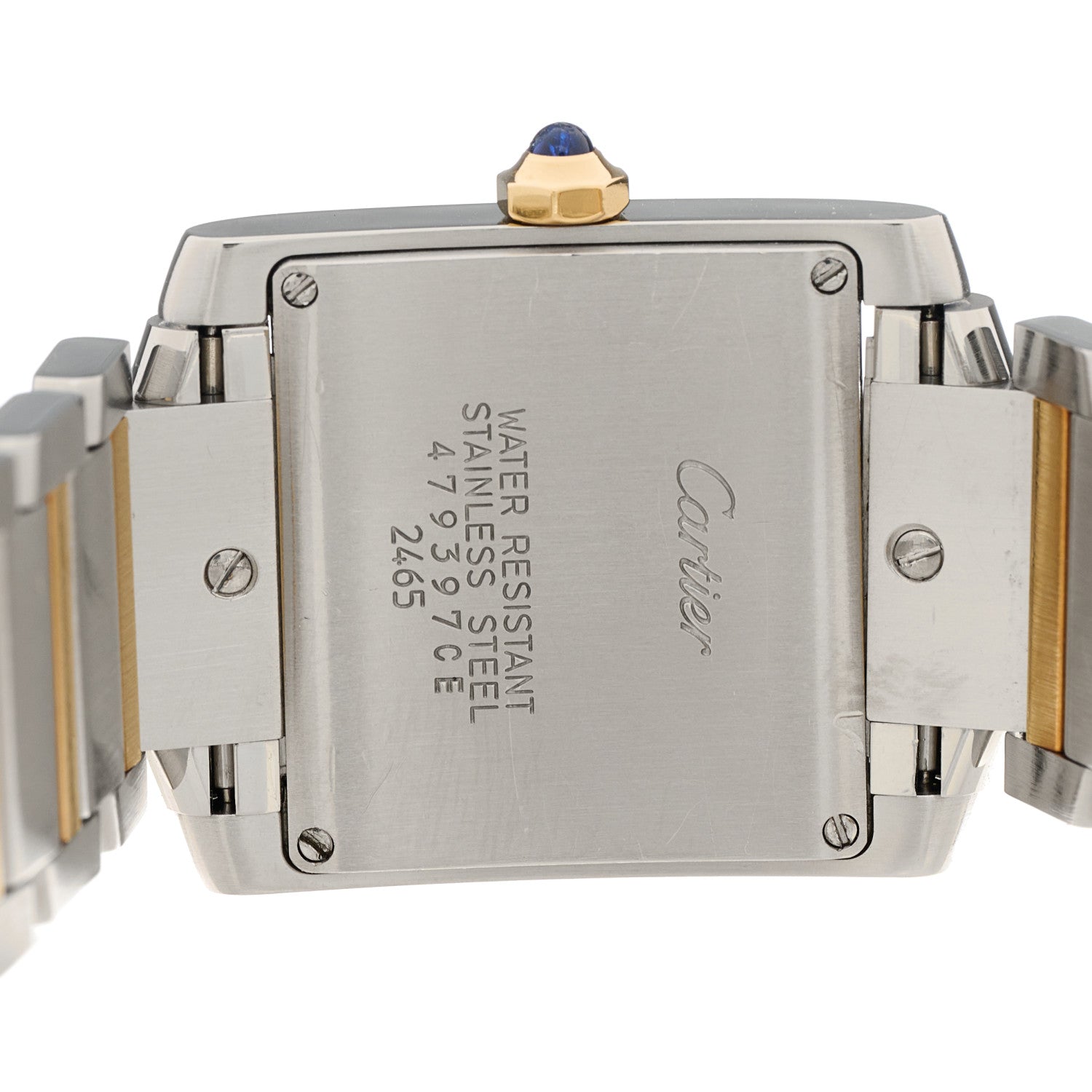 Cartier Stainless Steel 18K Yellow Gold 25mm Tank Francaise Quartz Watch 4 of 5
