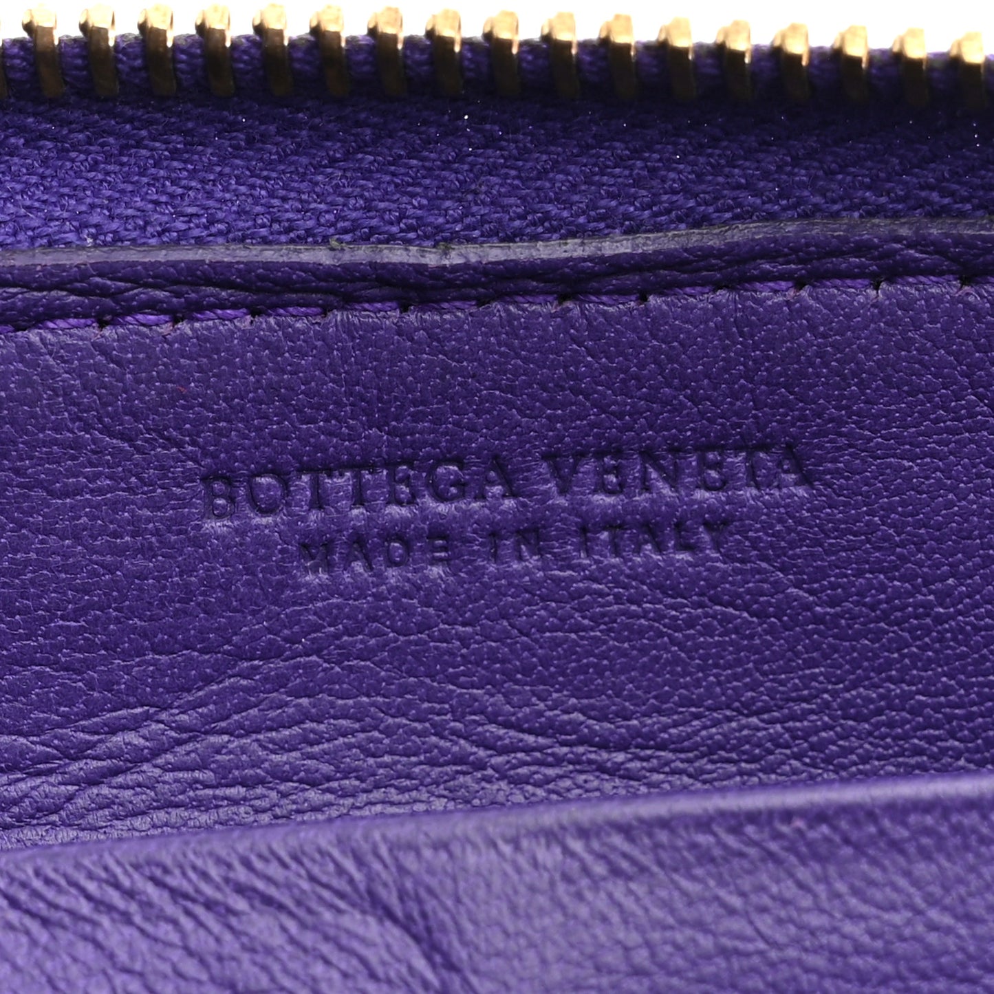 Nappa Intrecciato Zip Around Wallet Anemone