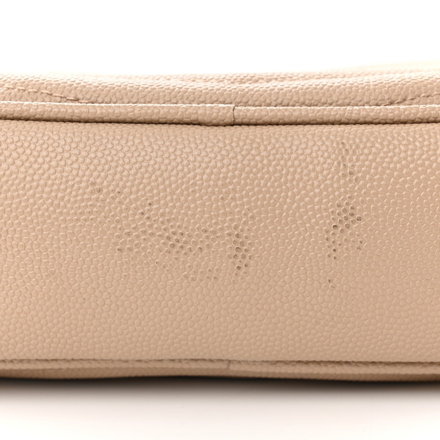 Grain De Poudre Matelasse Monogram Mini Lou Camera Bag Dark Beige
