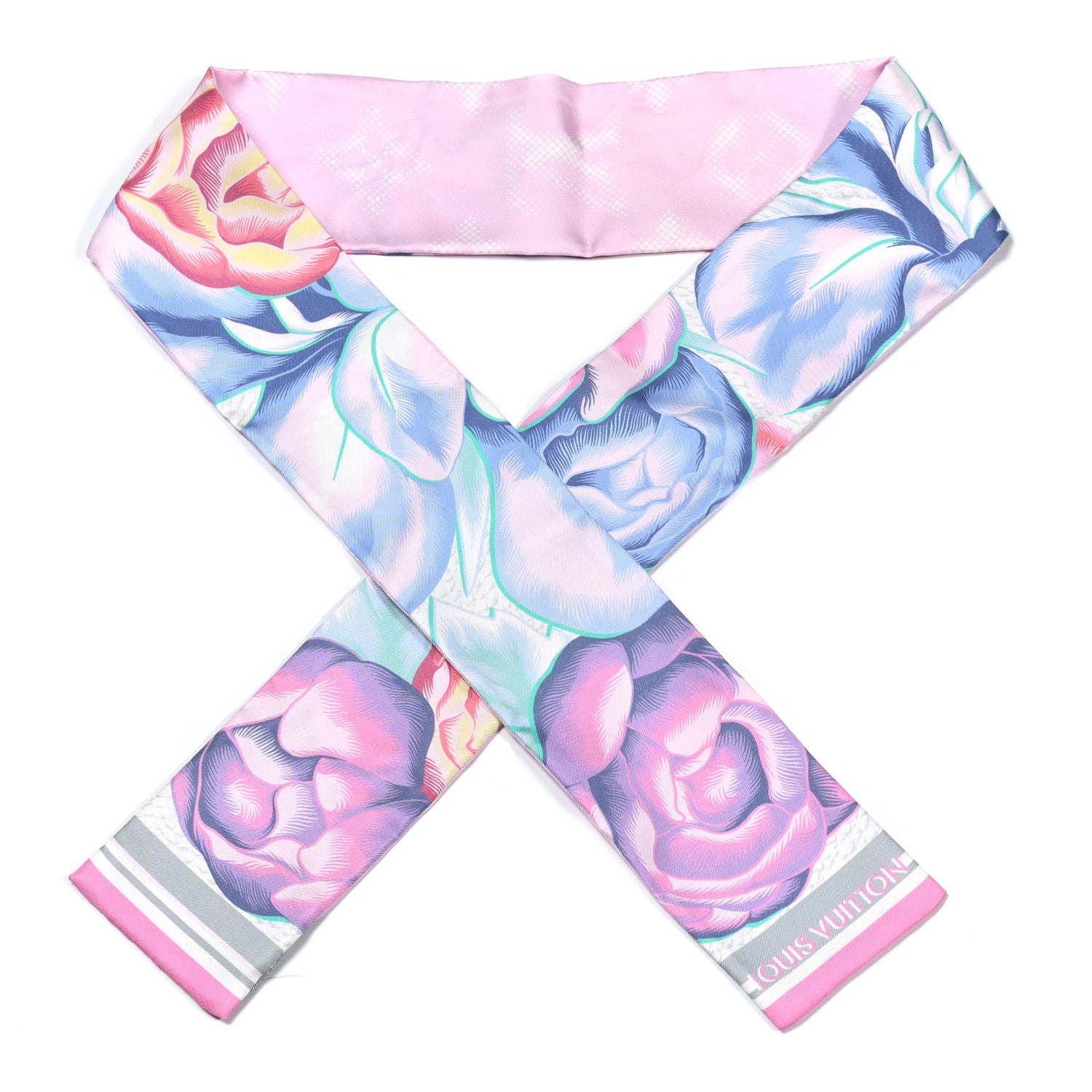 Louis Vuitton Silk Monogram Malle Fleurs Bandeau Mauve 1 of 3