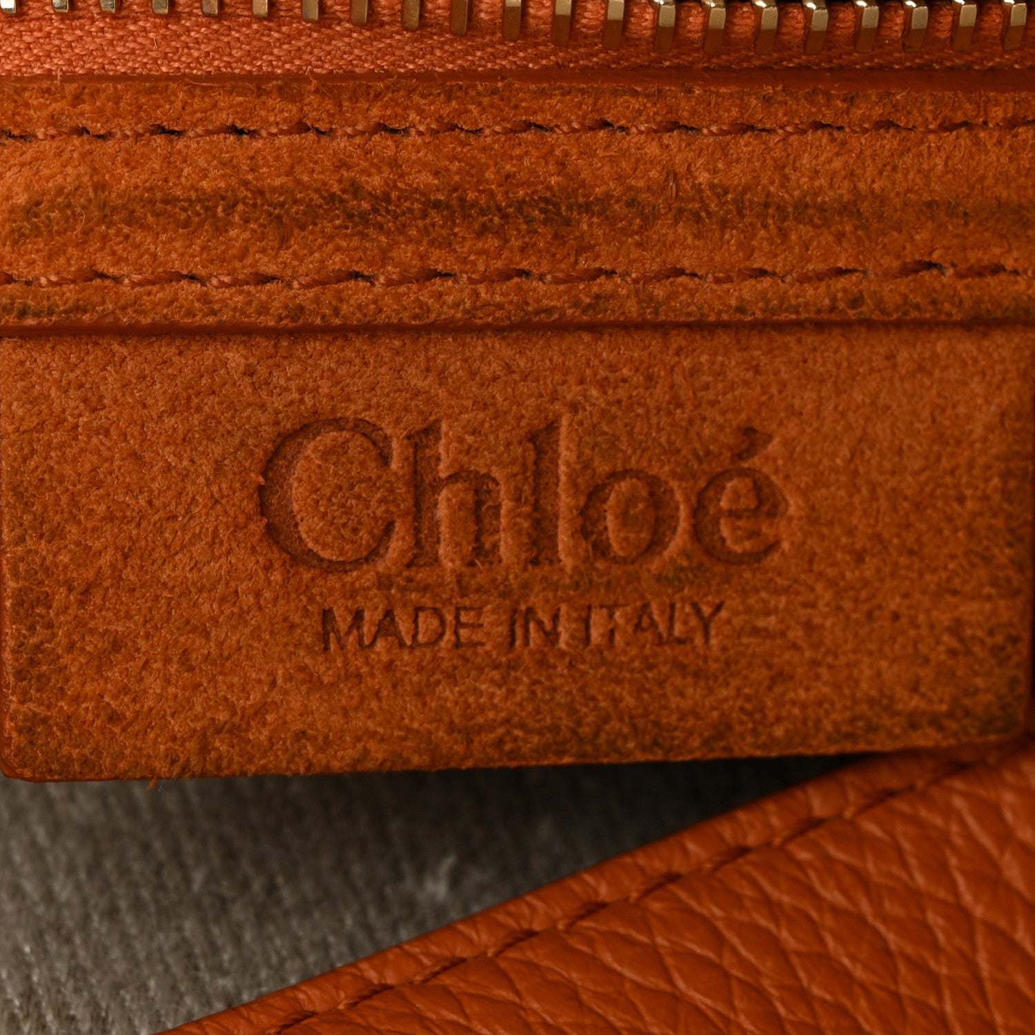 Chloe Suede Calfskin Braided Medium Marcie Double Carry Henna Orange 6 of 12