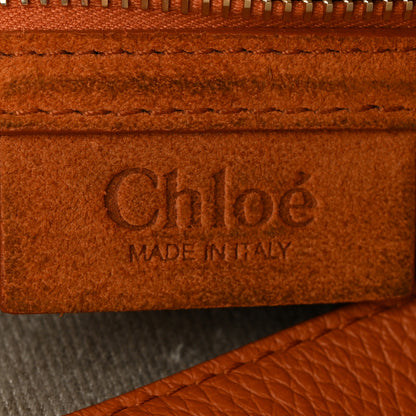 Chloe Suede Calfskin Braided Medium Marcie Double Carry Henna Orange 6 of 12