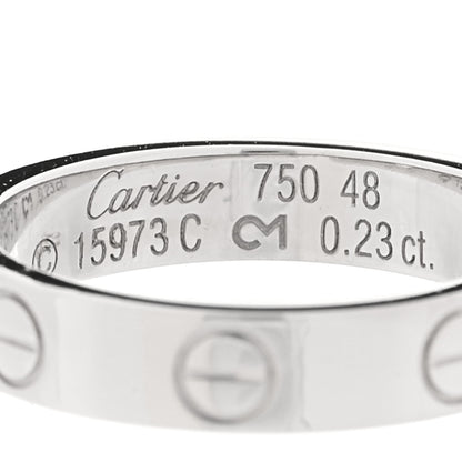 Cartier 18K White Gold Diamond LOVE Solitaire Engagement Ring 48/4.5 4 of 4