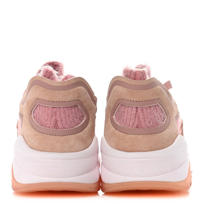 Chanel Suede Calfskin Stretch Fabric CC Sneakers 40.5 Pink 5 of 19
