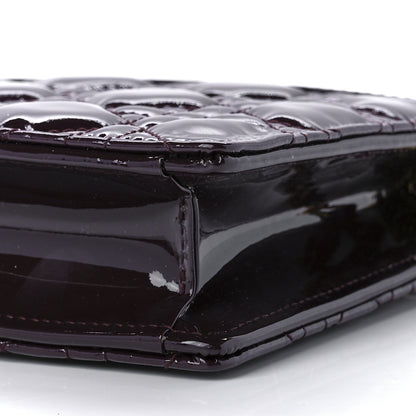 Christian Dior Patent Cannage Caro Zipped Pouch With Chain Amaranth 10 of 11