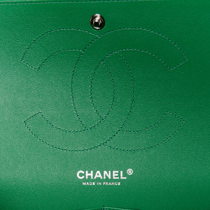 Chanel Caviar Quilted Jumbo Double Flap Green 6 of 11