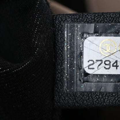 Chanel Calfskin Stitched Large Stripe Hobo Beige Black 7 of 13