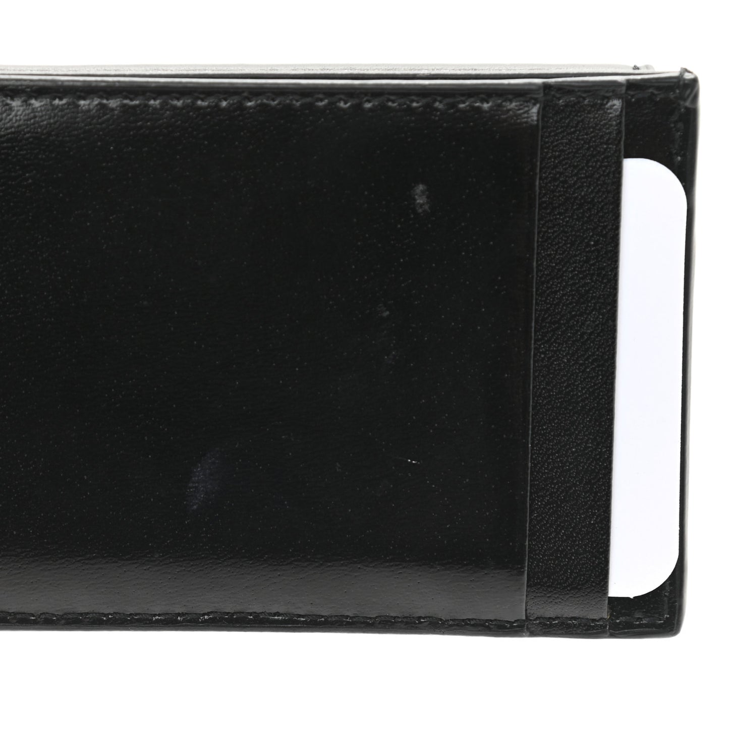 Calfskin Uptown Monogram Card Case Black