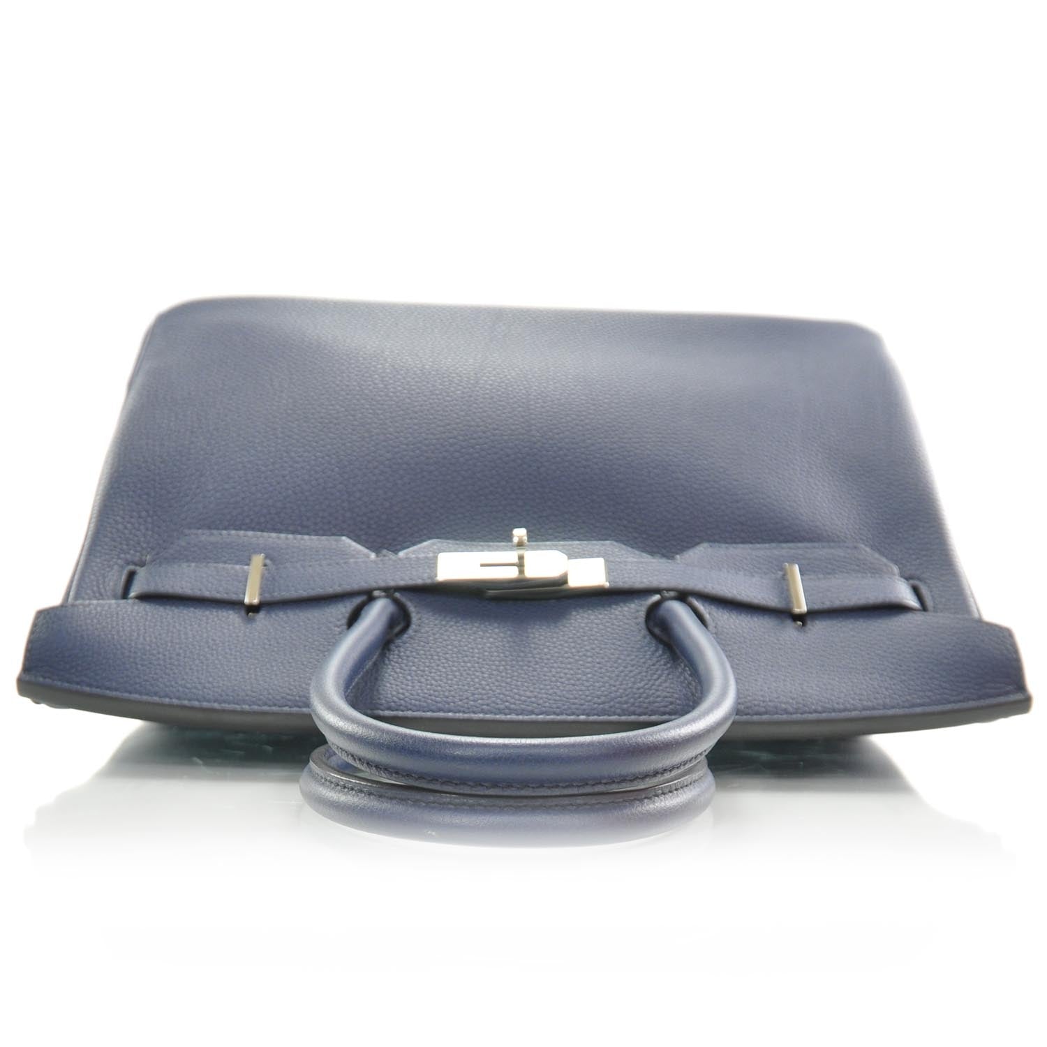 Hermes Taurillon Togo BIRKIN 35 Navy 4 of 9