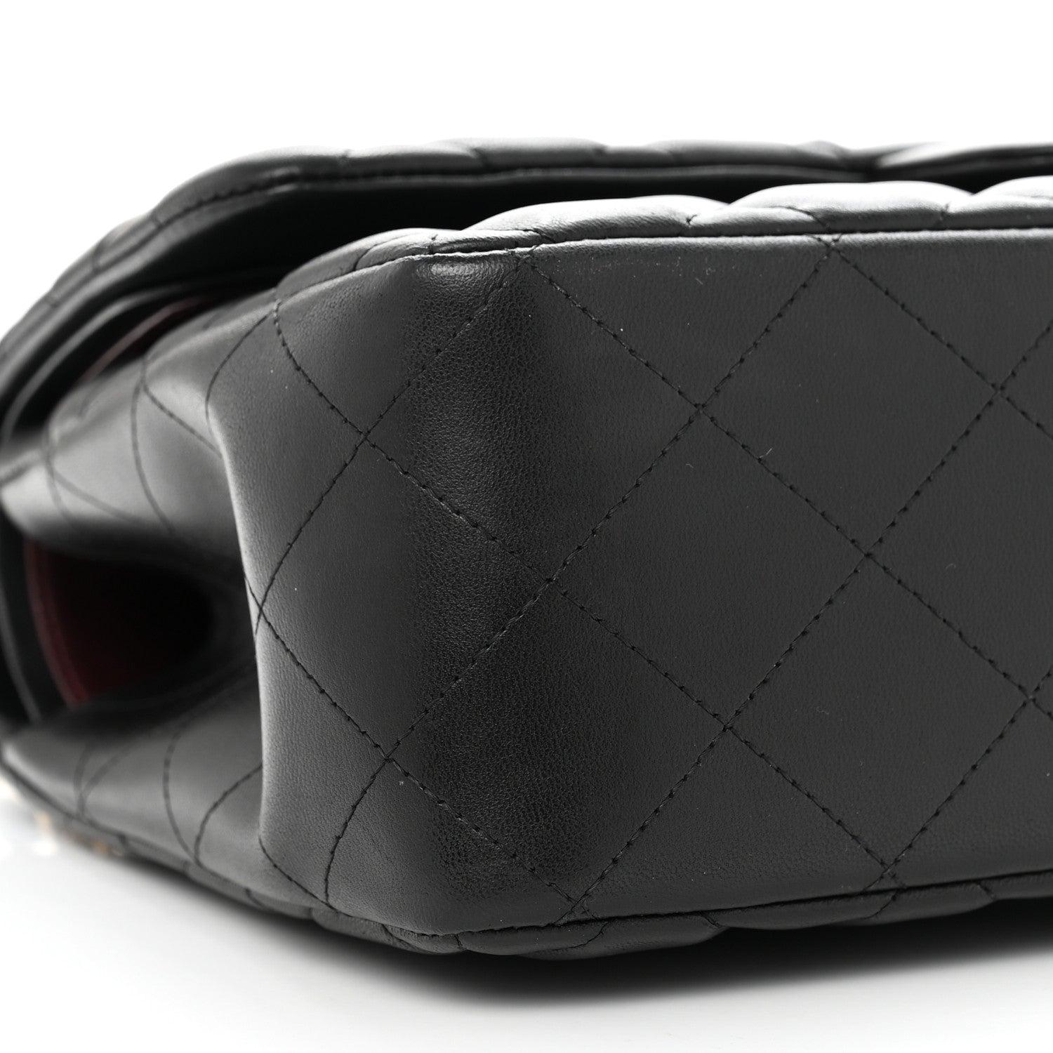 Chanel Lambskin Quilted Jumbo Double Flap Black 9 of 10