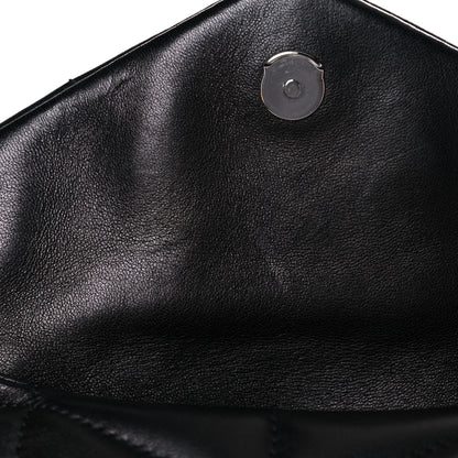 Saint Laurent Lambskin Quilted Toy Loulou Puffer Monogram Chain Satchel Black 10 of 10