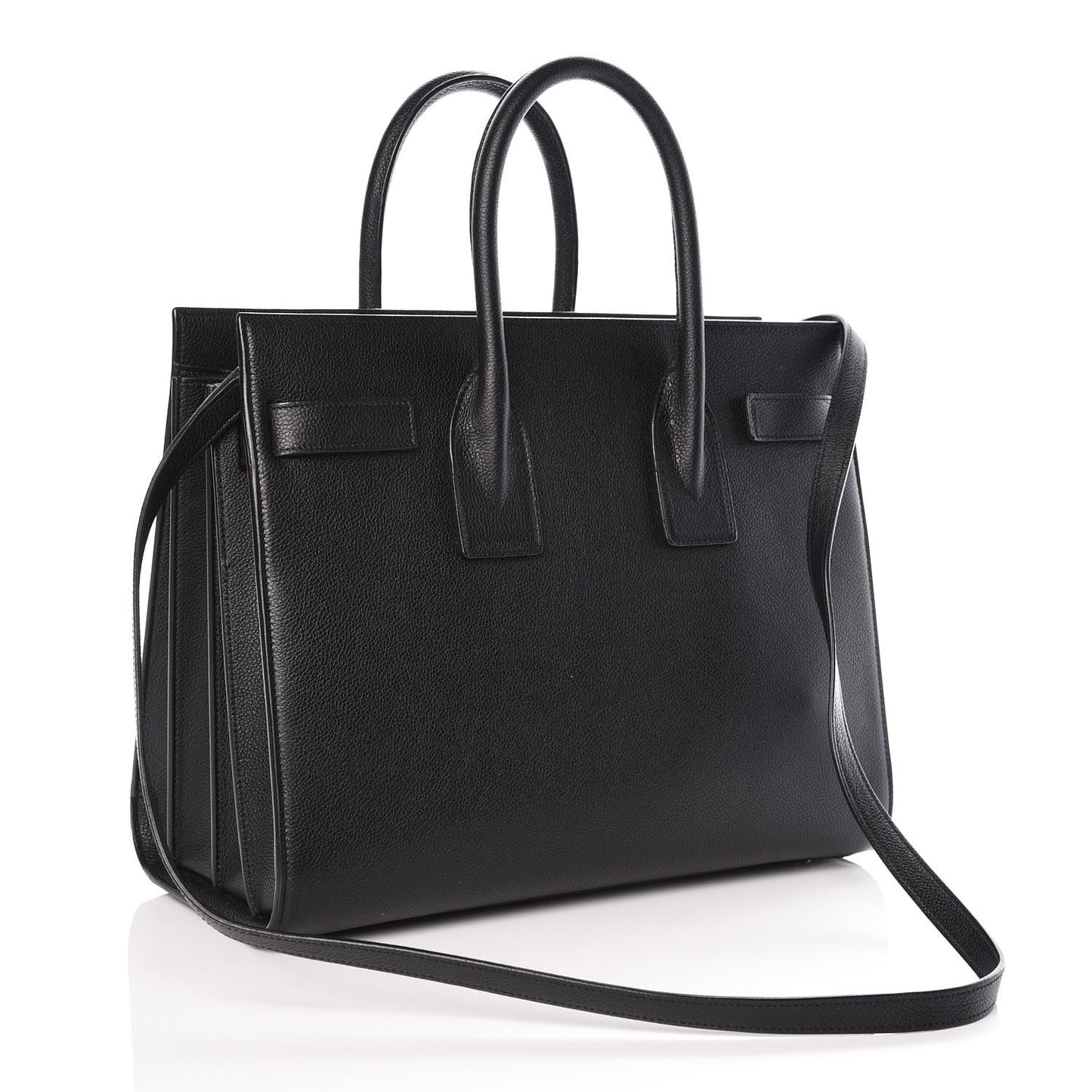 Grained Calfskin Small Sac De Jour Black