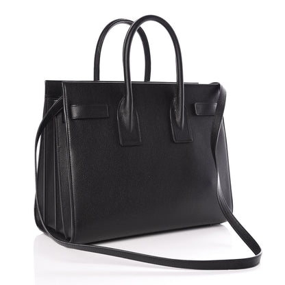 Saint Laurent Grained Calfskin Small Sac De Jour Black 3 of 9