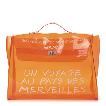 Hermes Vinyl Souvenir De L'Exposition Kelly Orange 1 of 11