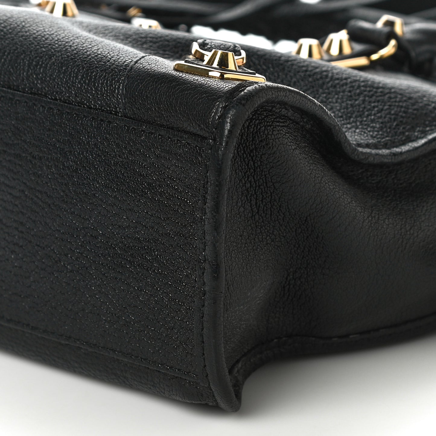 Chevre Gold Metallic Edge Hardware S City Black