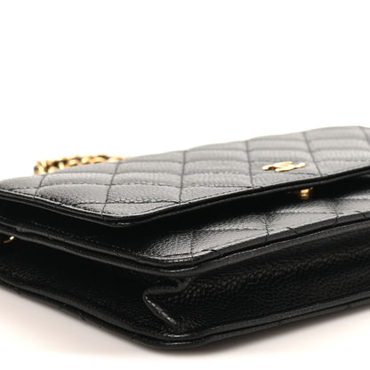 Chanel Caviar Quilted Wallet on Chain WOC Black 10 of 12
