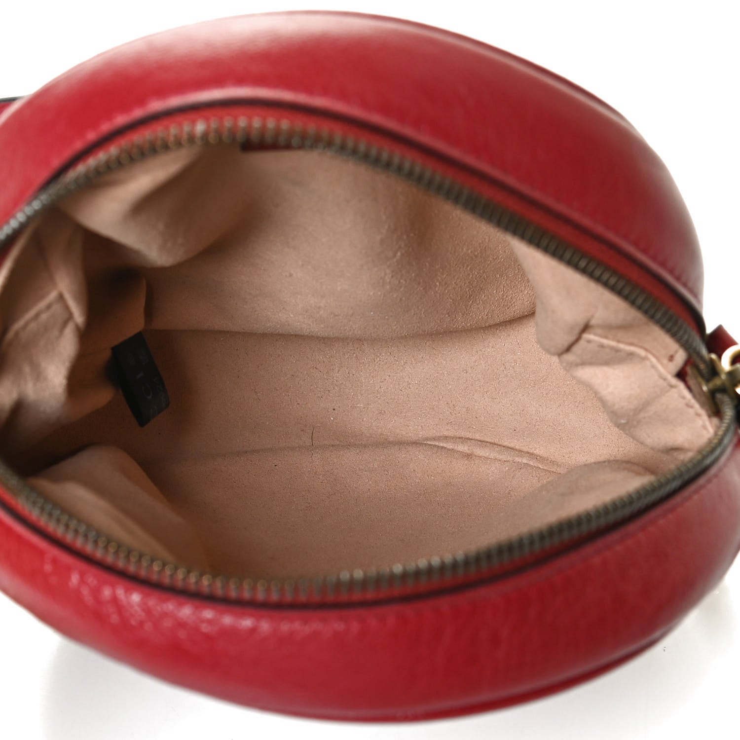 Gucci Glazed Calfskin Matelasse Heart Mini GG Marmont Round Shoulder Bag Romantic Cerise 5 of 13