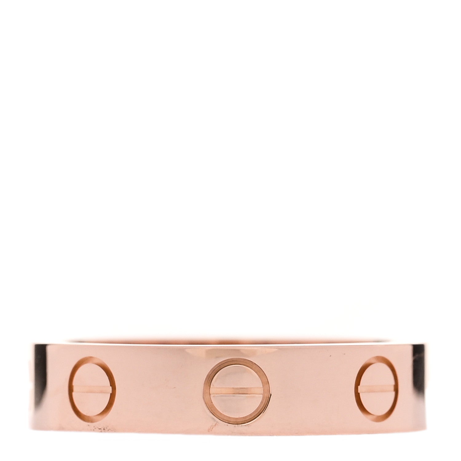 Cartier 18K Pink Gold Diamond 4mm LOVE Wedding Band Ring 47 4 3 of 5