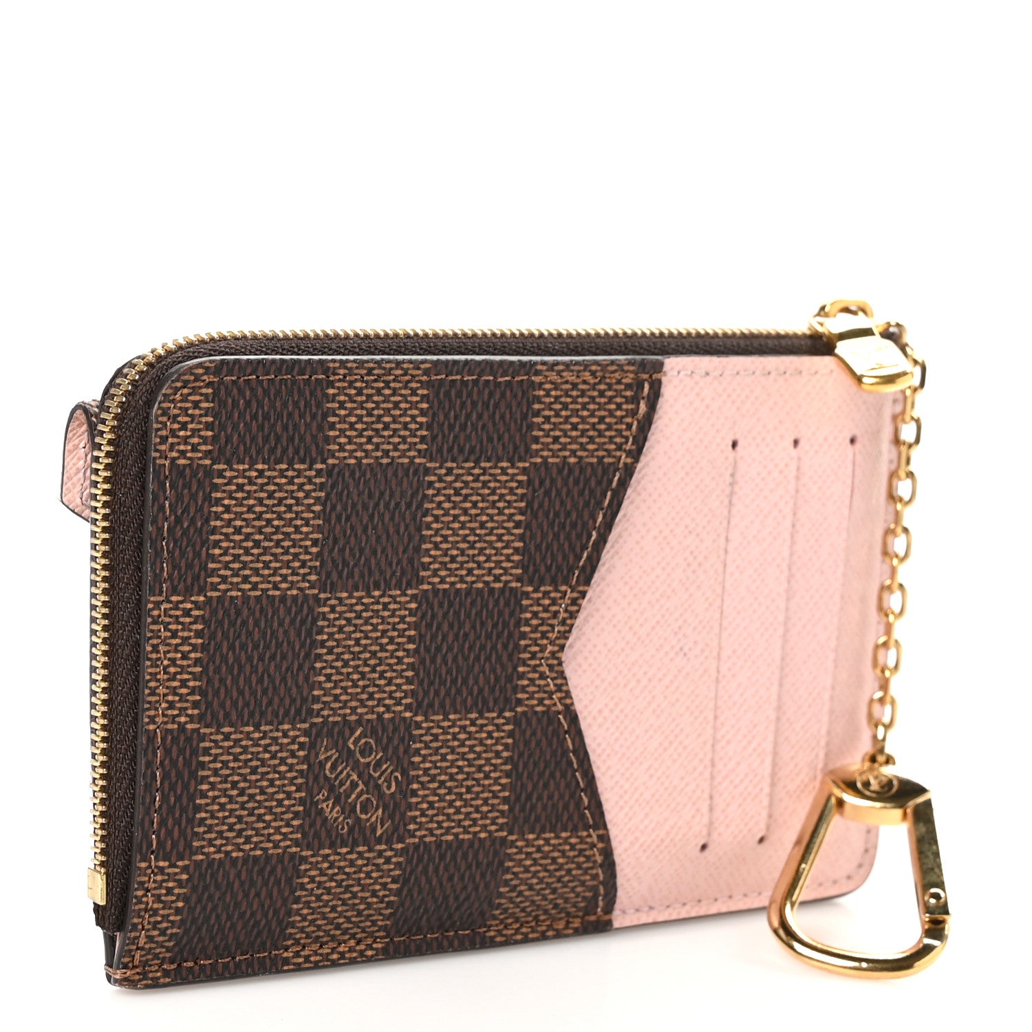 Louis Vuitton Damier Ebene Recto Verso Card Holder Rose Ballerine 3 of 8
