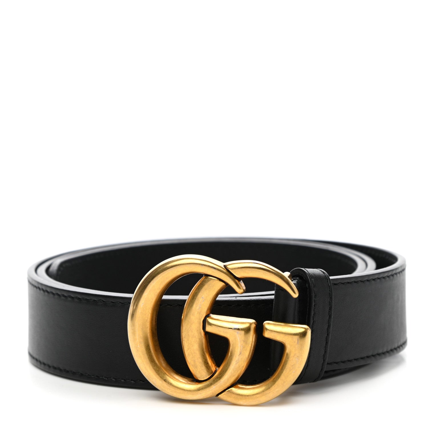 Gucci Calfskin Double G 30mm Belt 90 36 Black 1 of 5