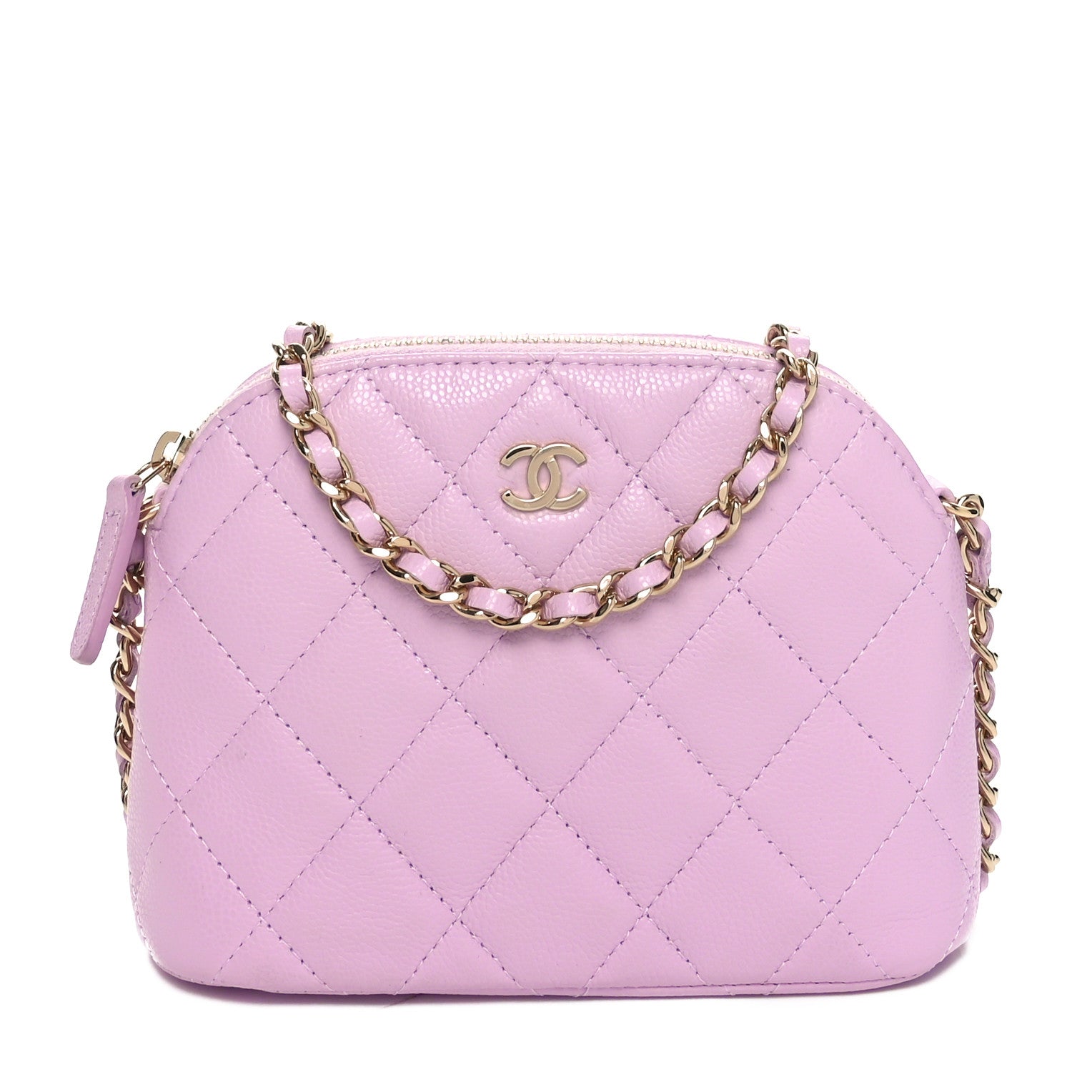 Chanel Caviar Quilted Clutch with Chain Light Purple 1 of 11
