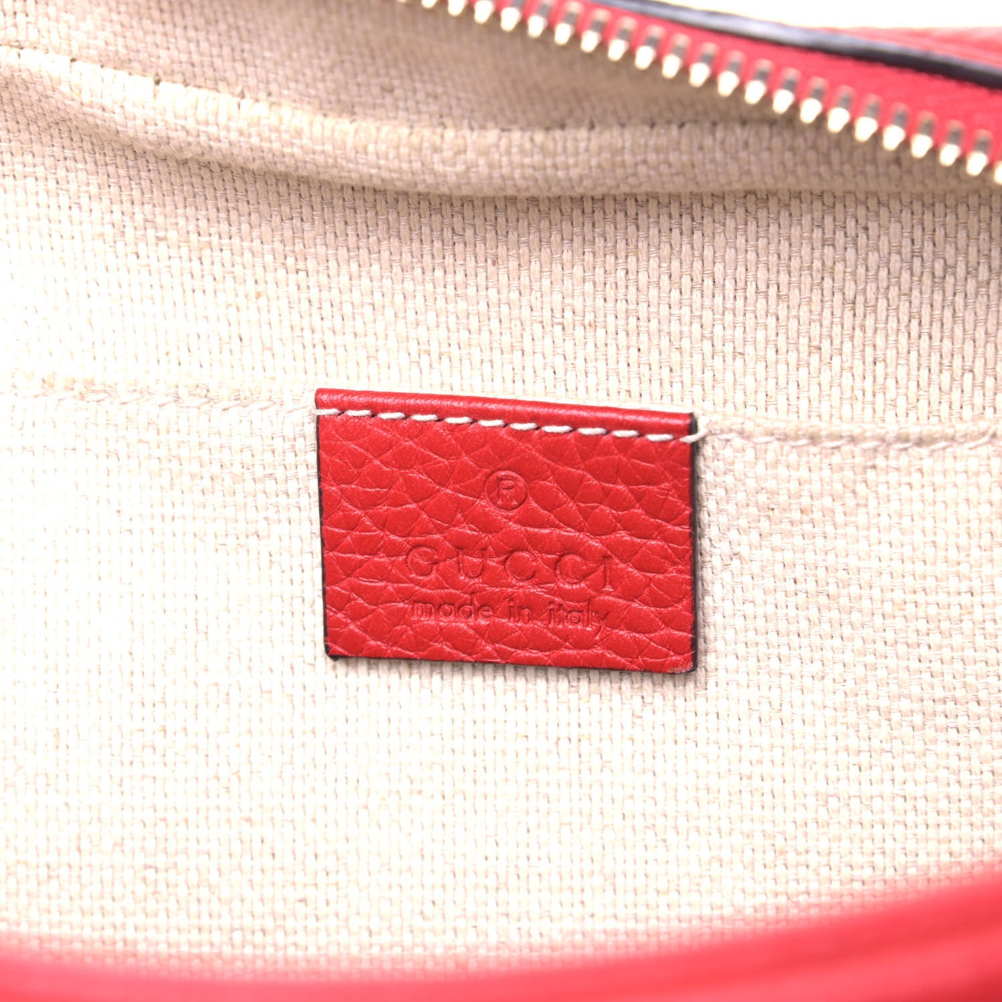 Pebbled Calfskin Small Soho Disco Bag Tabasco Red