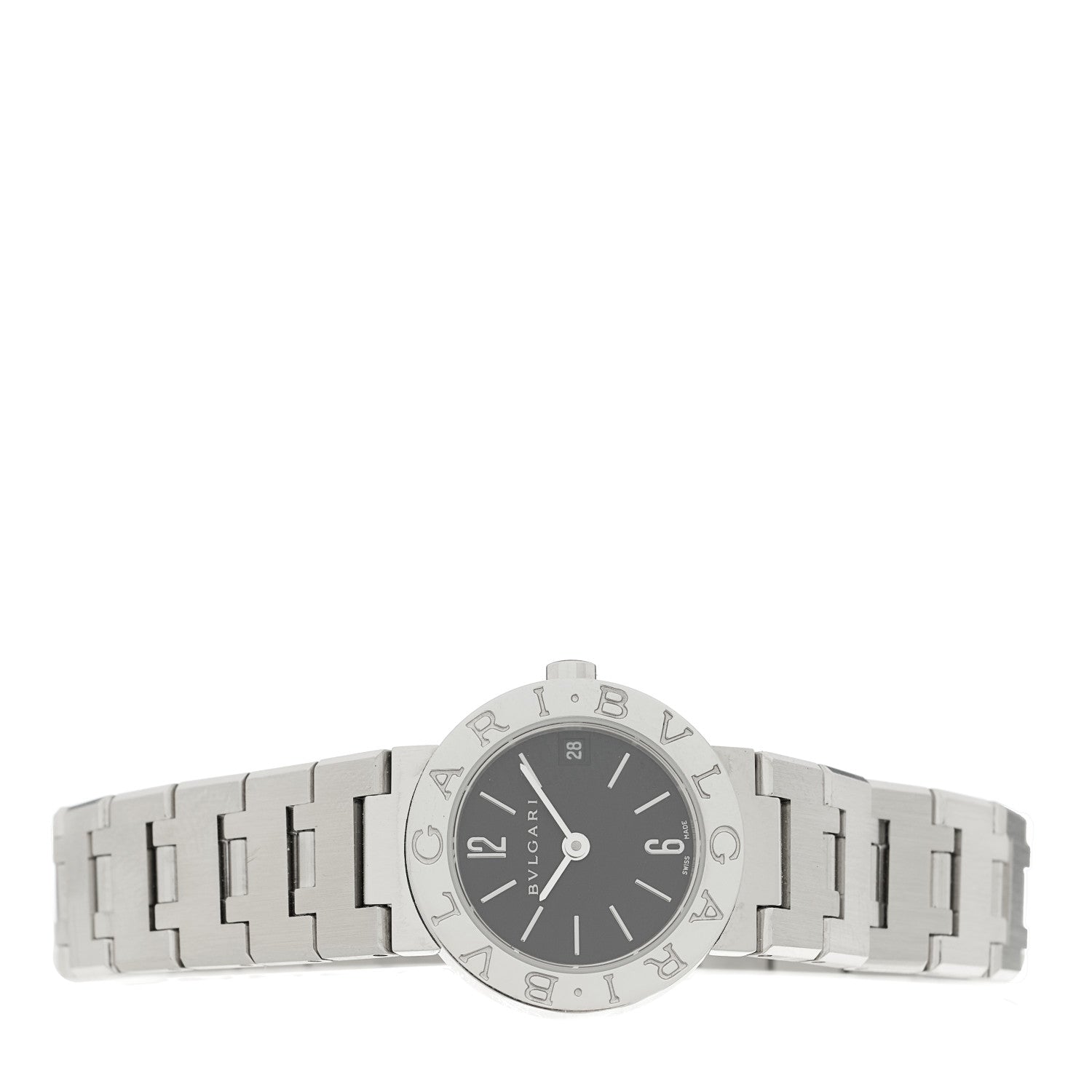 Bulgari Stainless Steel 23mm Quartz Watch Black 2 of 4