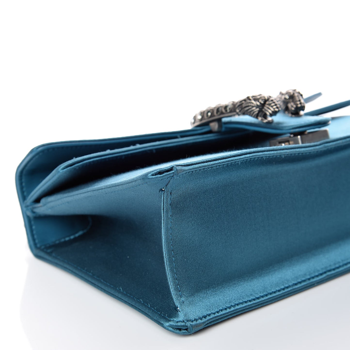 Satin Silk Crystal Small Dionysus Shoulder Bag Turchese Black Diamond