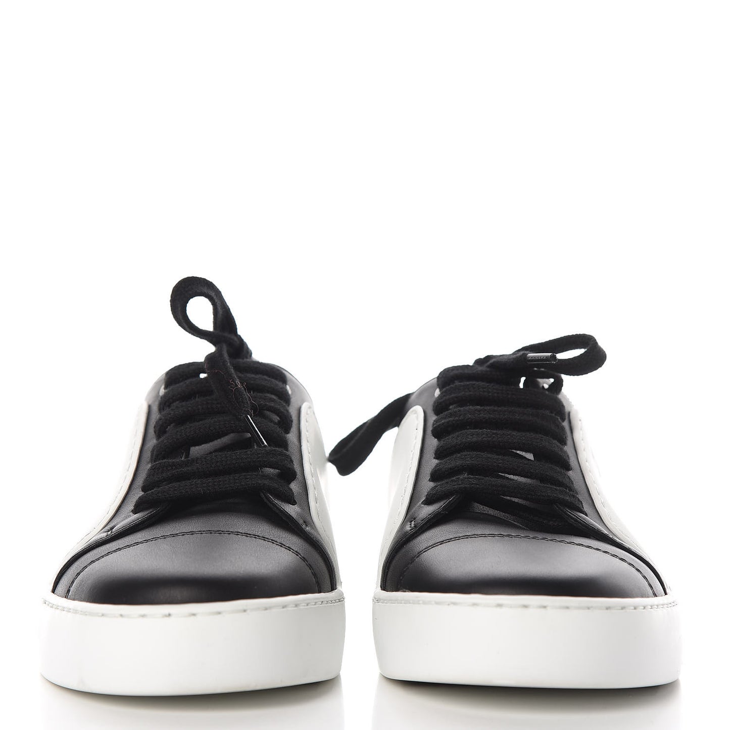 Calfskin Womens CC Sneakers 36.5 Black White