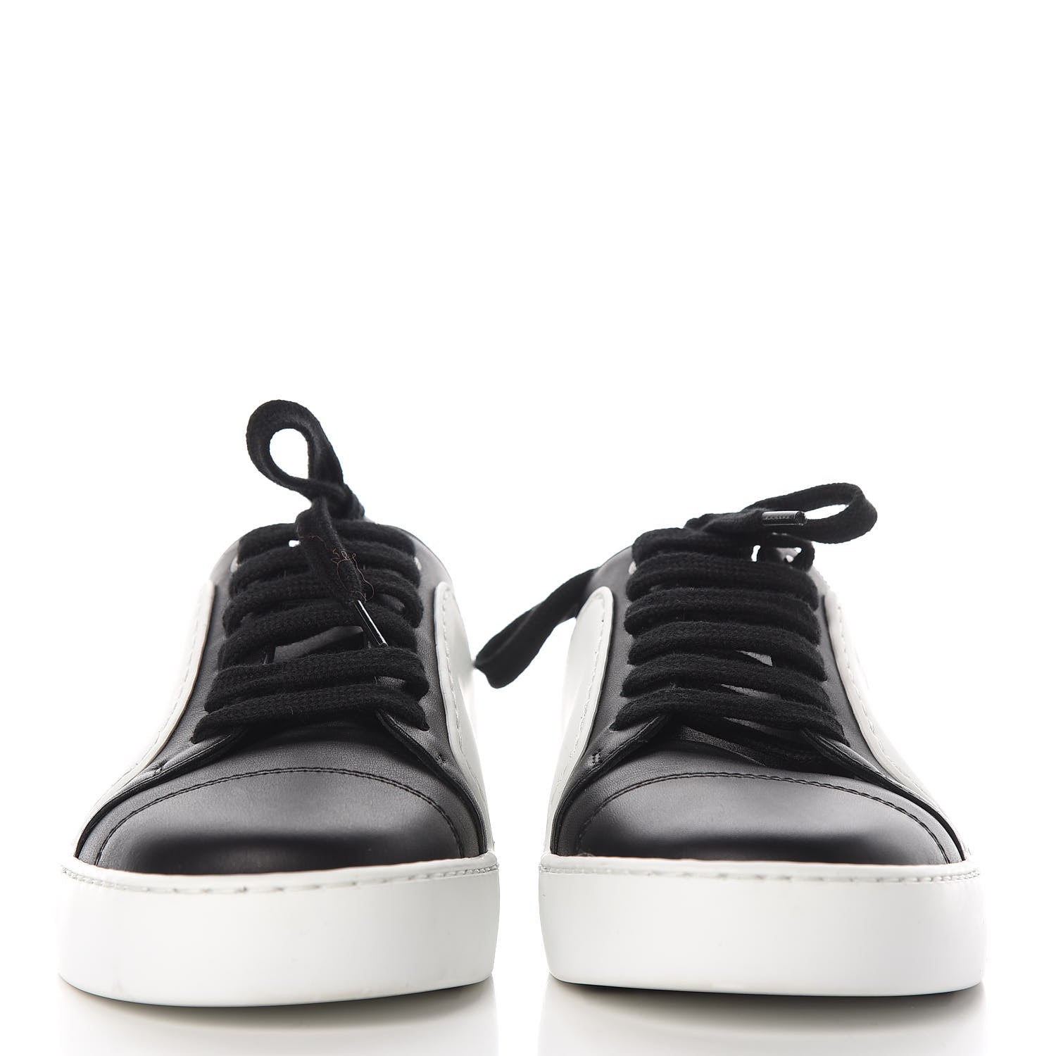 Chanel Calfskin Womens CC Sneakers 36.5 Black White 3 of 10
