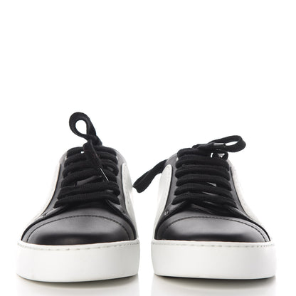 Chanel Calfskin Womens CC Sneakers 36.5 Black White 3 of 10