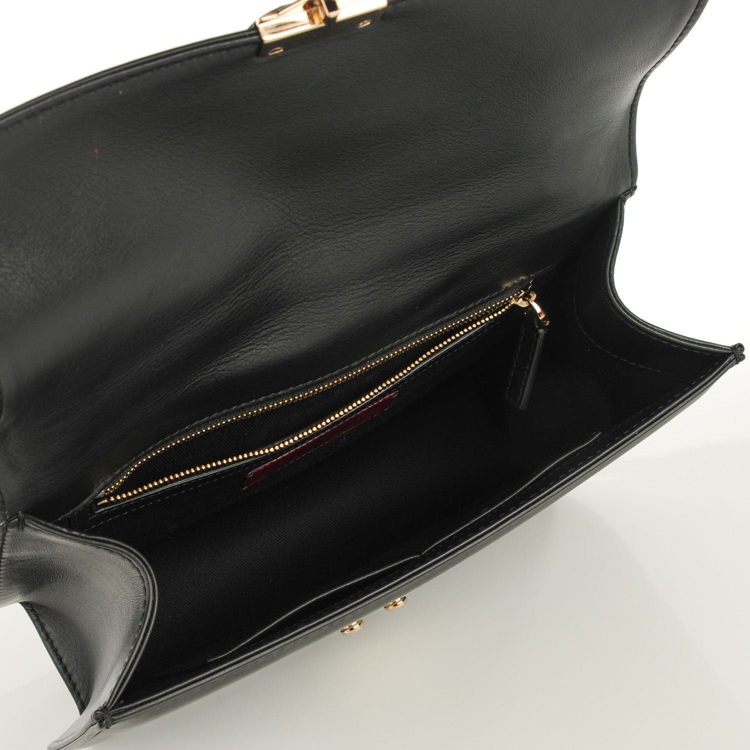 Valentino Garavani Vitello Medium Glam Lock Rockstud Flap Black 7 of 7