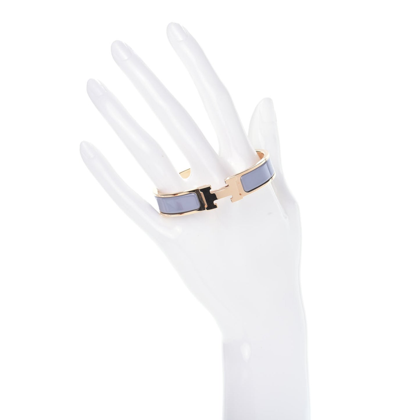 Enamel Narrow Clic Clac H Bracelet PM Bleu Lin