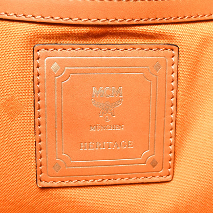 MCM Visetos Small Heritage Drawstring Bucket Bag Cognac 5 of 10