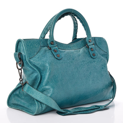 Balenciaga Agneau Classic Hardware City Bleu Paon 3 of 7