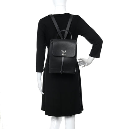 Louis Vuitton Calfskin Lockme Backpack Black 2 of 13