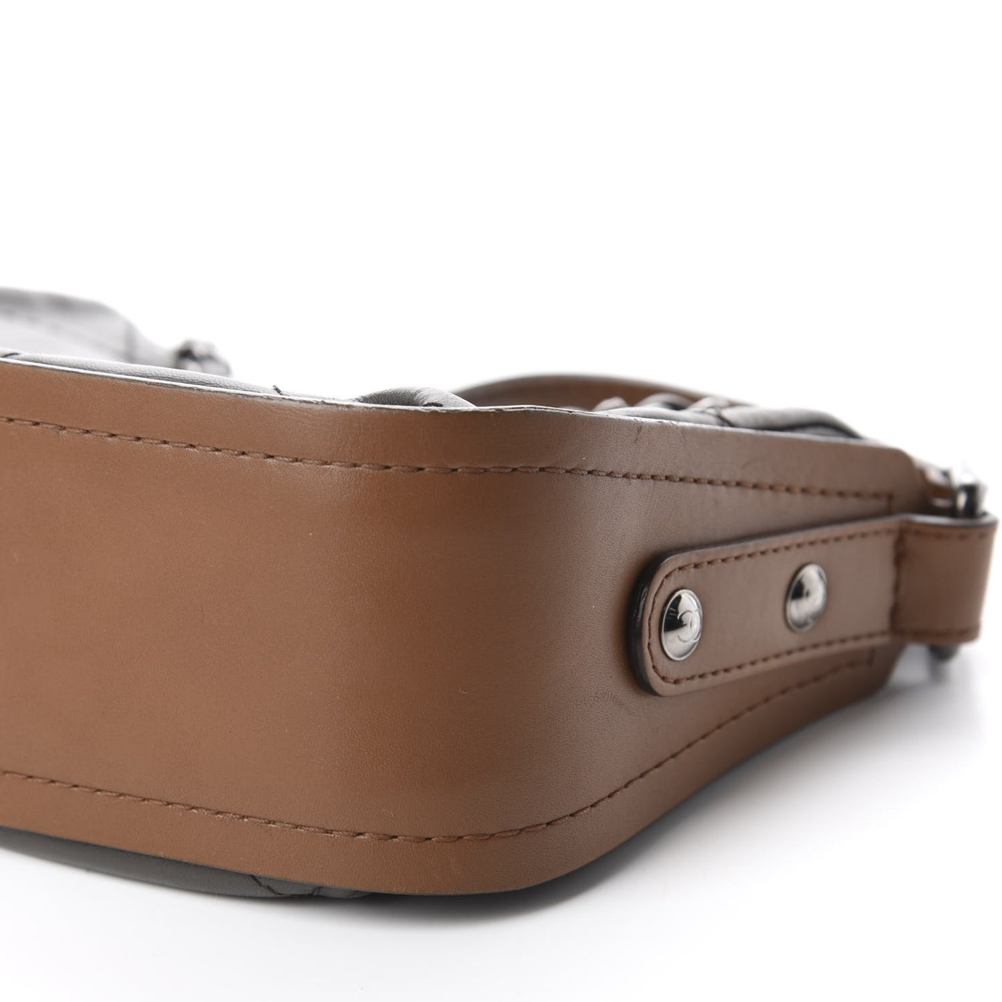Calfskin Country Chic Mini Flap Dark Grey