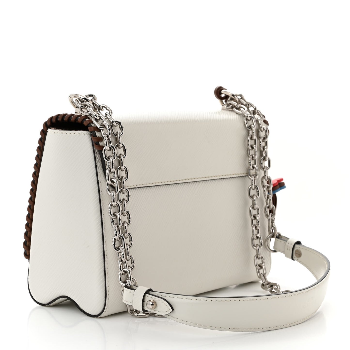 Epi Flower Twist Shoulder Bag MM White