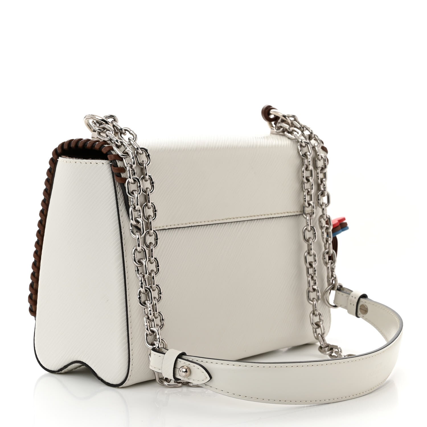 Louis Vuitton Epi Flower Twist Shoulder Bag MM White 4 of 10