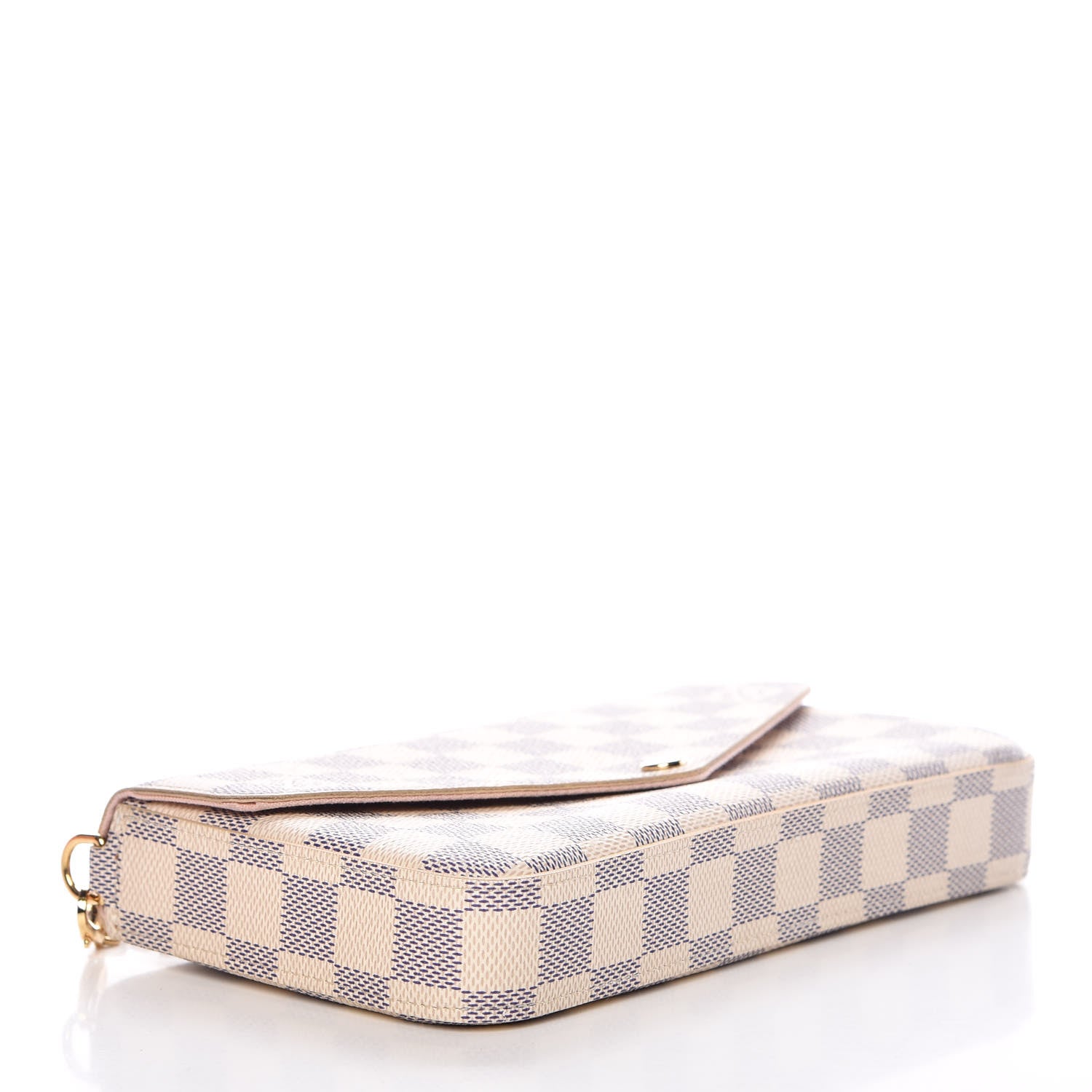 Louis Vuitton Damier Azur Pochette Felicie Chain Wallet Rose Ballerine 5 of 12