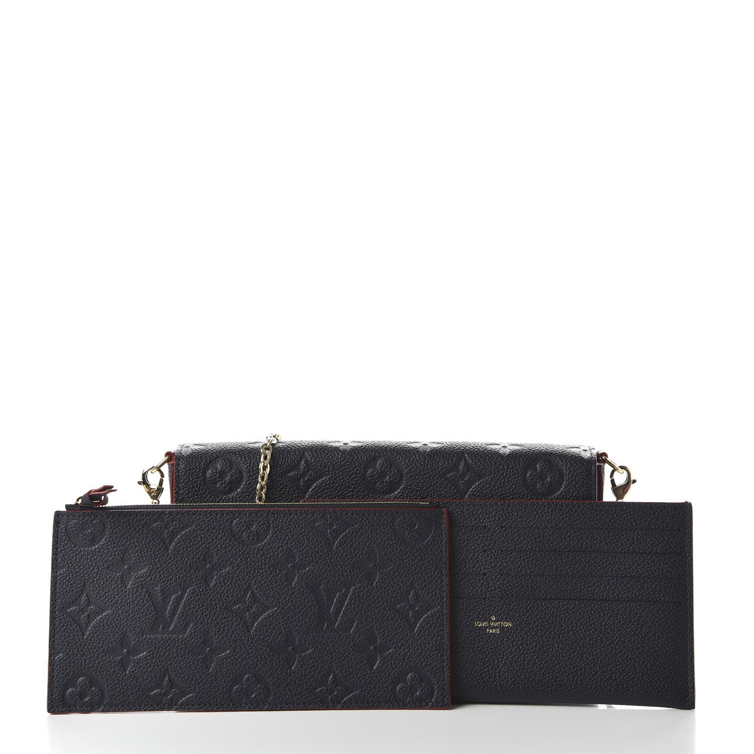 Louis Vuitton Empreinte Pochette Felicie Chain Wallet Marine Rouge 10 of 10