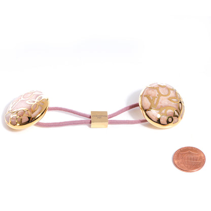Louis Vuitton Monogram Celeste Hair Tie Gold Rose 2 of 6