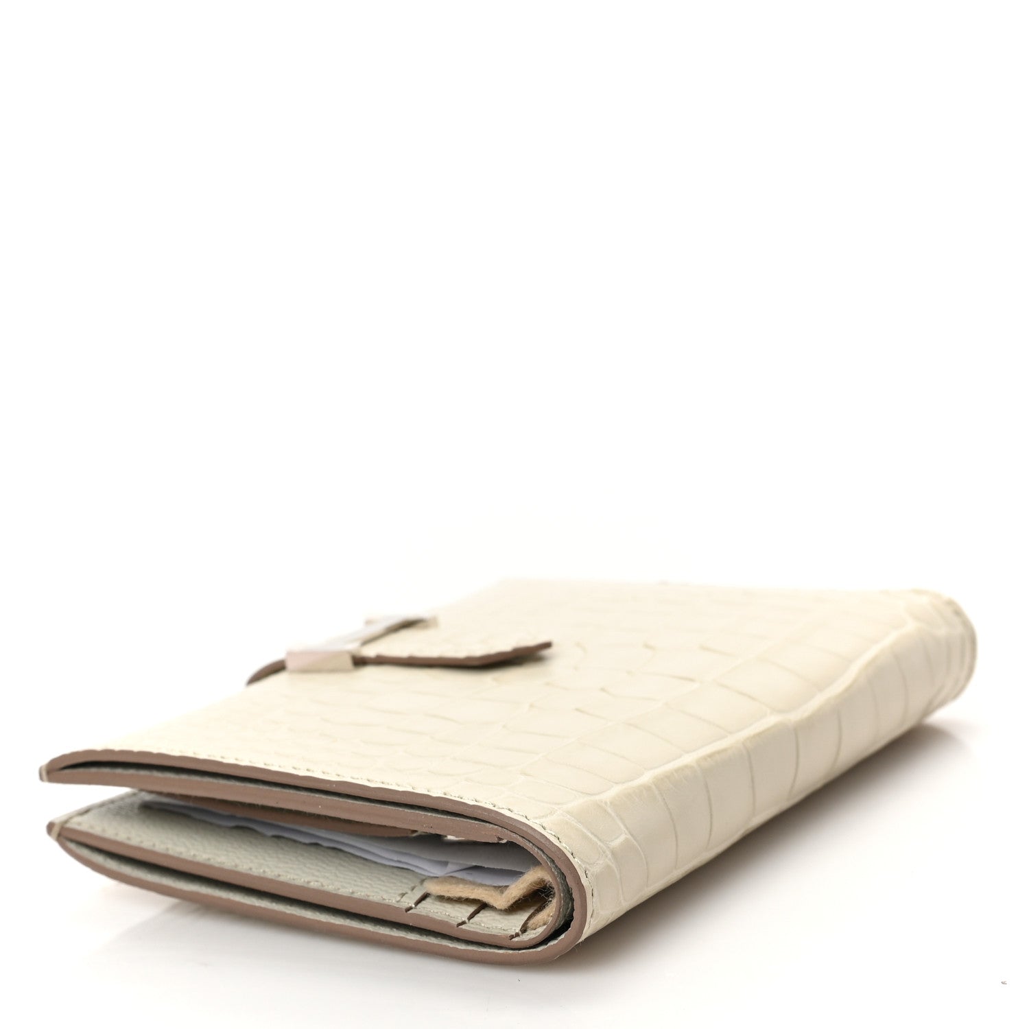 Hermes Matte Alligator Bearn Compact Wallet Beton 4 of 6