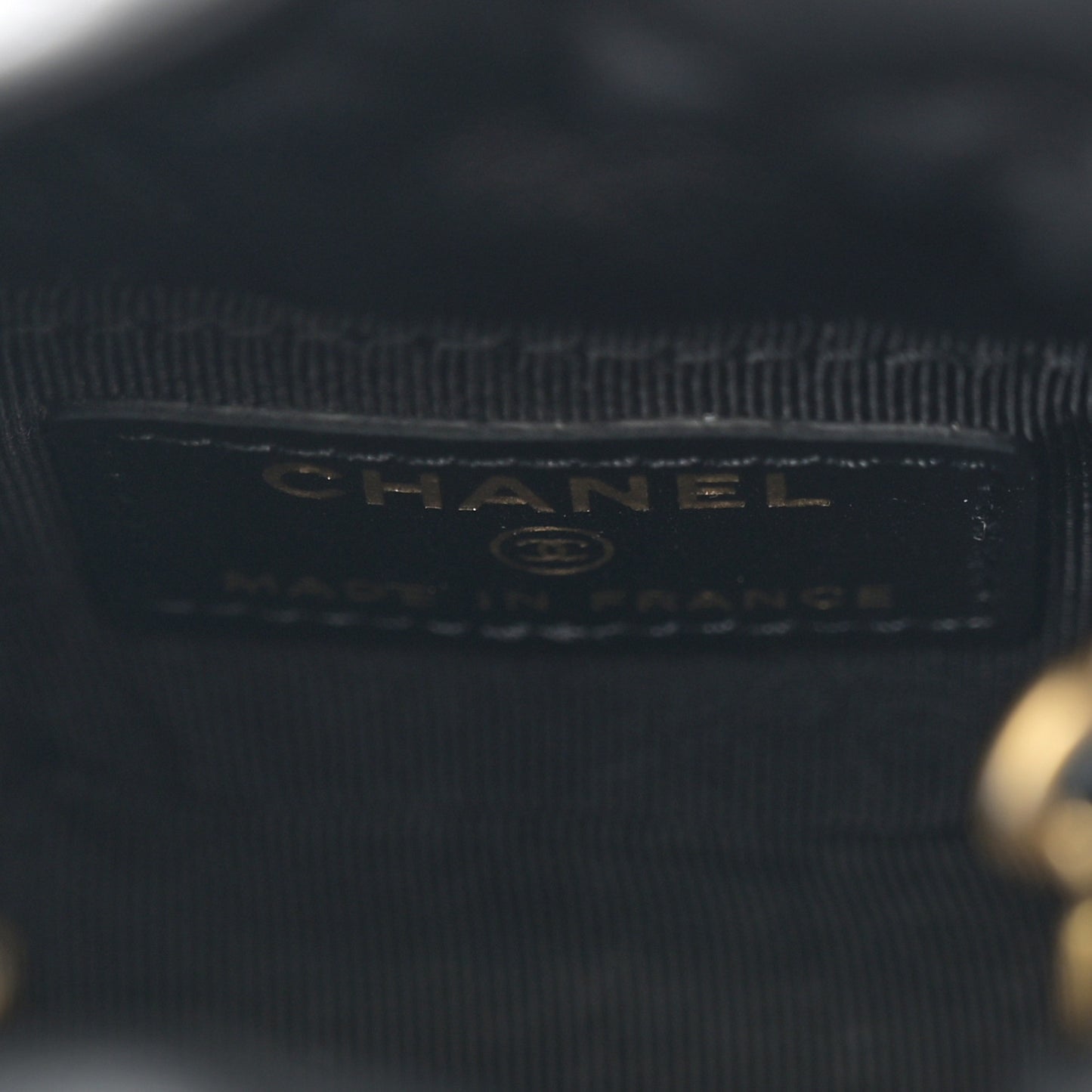 Calfskin Quilted Mini Drawstring Bucket Bag Black