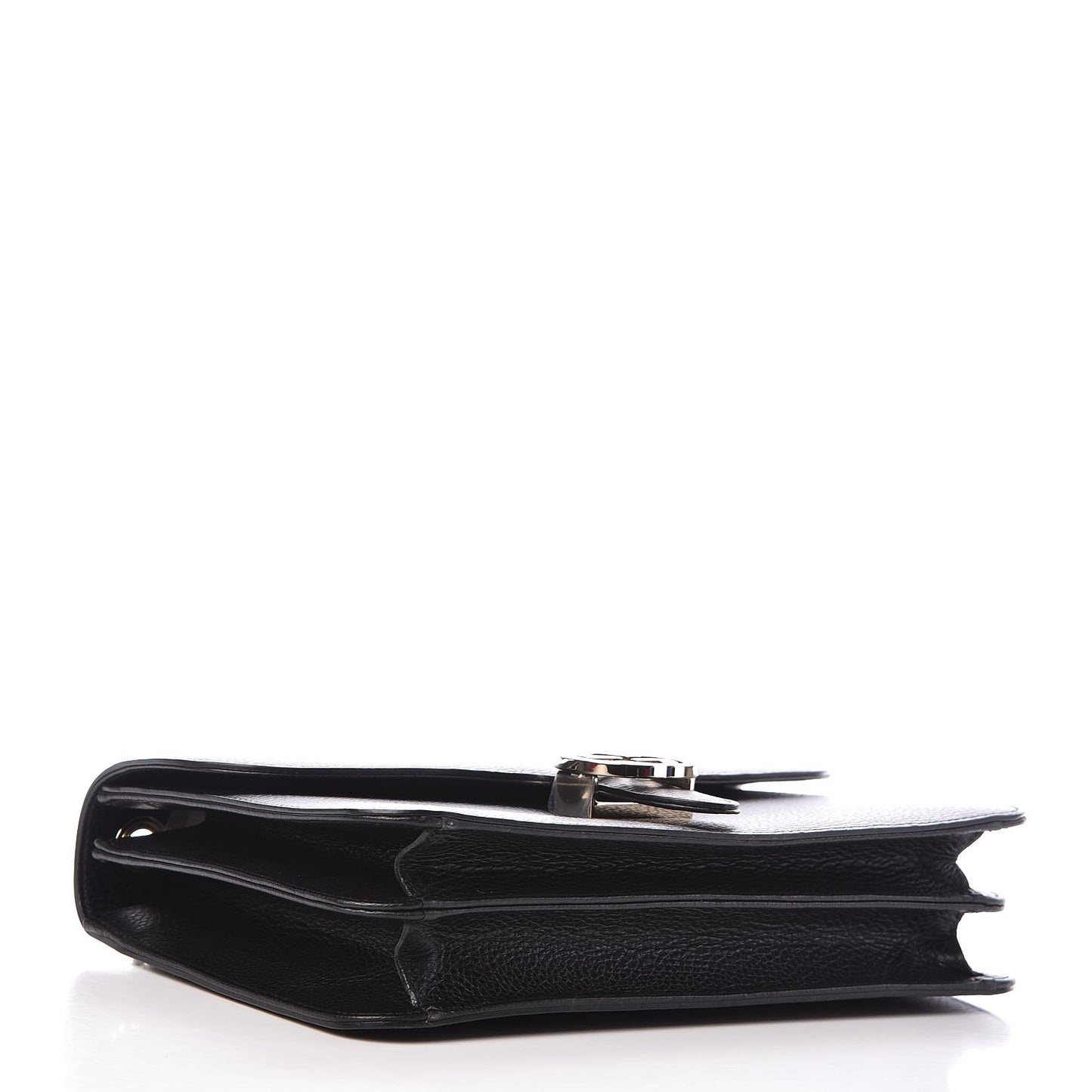 Dollar Calfskin Interlocking G Shoulder Bag Black