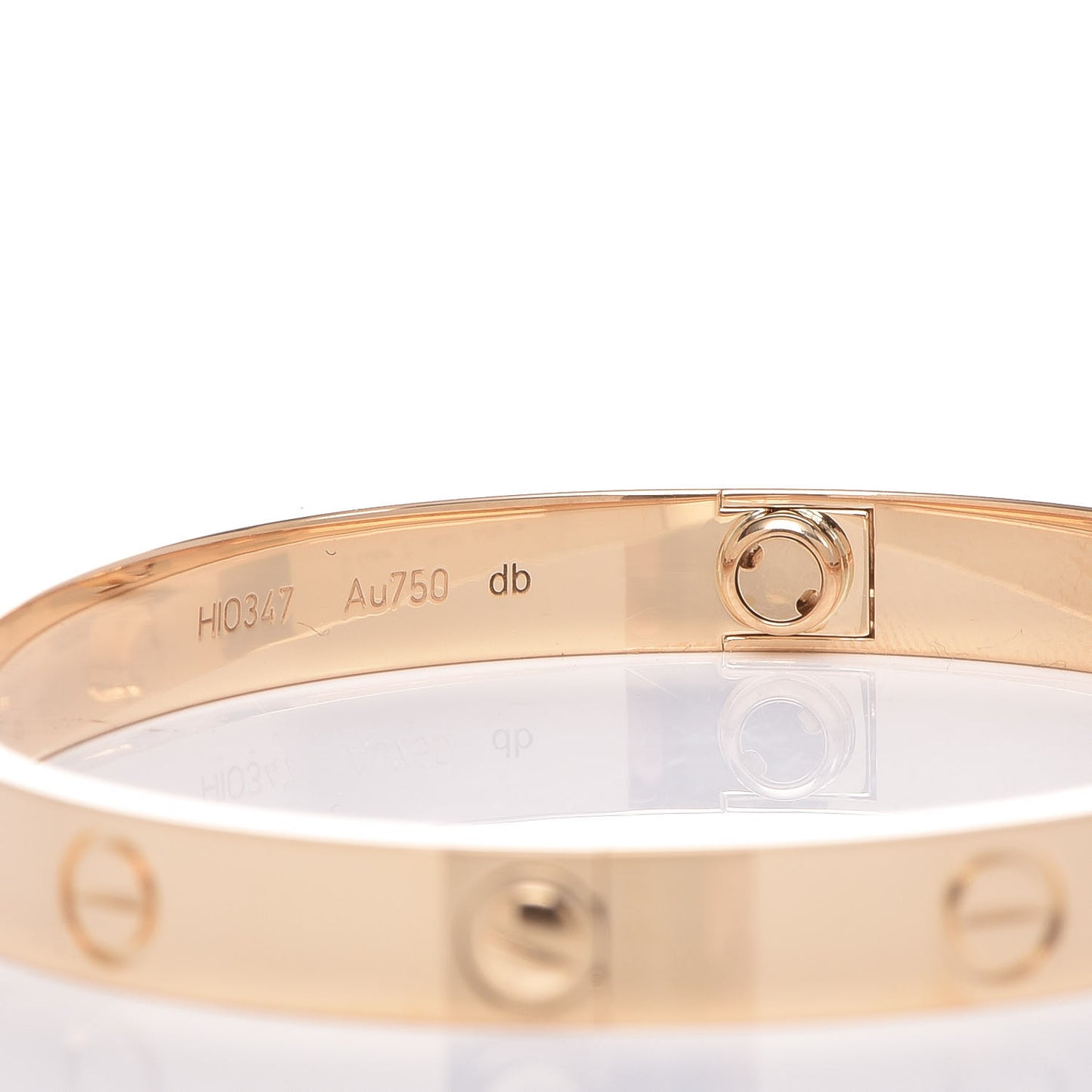 18K Yellow Gold LOVE Bracelet 17