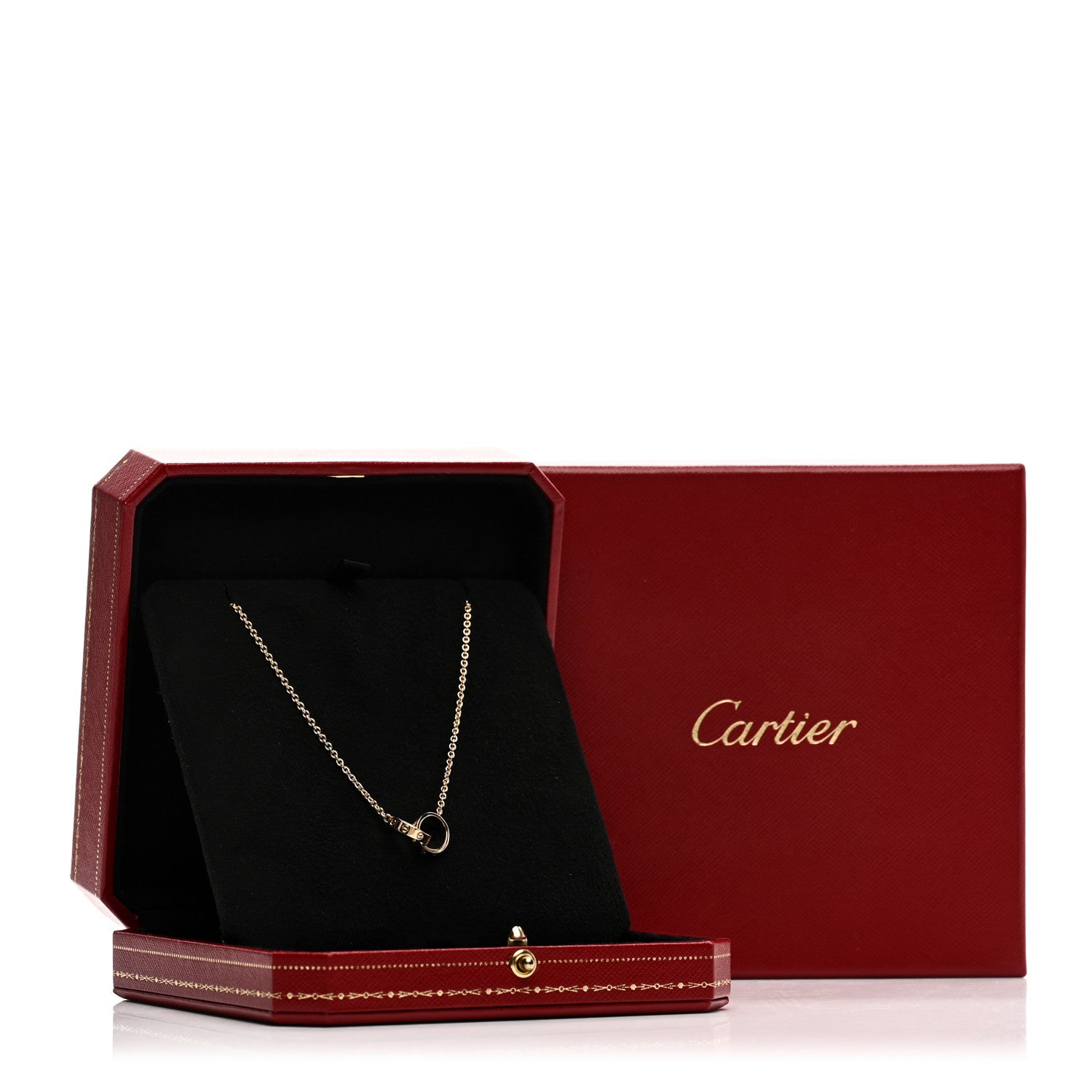 Cartier 18K Yellow Gold Interlocking LOVE Necklace 6 of 6